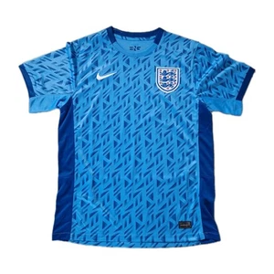 Nike England 2023 Away Stadium Soccer Jersey Size Large Geometric Blue - Picture 1 of 7