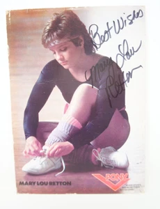 Mary Lou Retton signierte 5x7 Werbekarte BAS Gold Olympiasieger - Bild 1 von 2