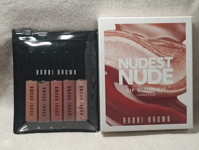Bobbi Brown Nudest Nude Lip Gloss Kit Honeysuckle/Nougat/Nude/Pink Beige 42ml Ec - Image 1 of 4