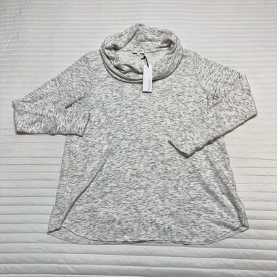 Suéter pulôver novo com etiquetas Michael Stars Cordelia Converter gola alta cinza urze pequeno - Imagem 1 de 4