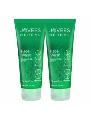 Jovees Herbal Tea Tree Oil Control Face Wash 120mlx 2 Pack free shipping world - Image 1 of 4