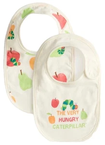 The Very Hungry Caterpillar Creme Baumwolle Set 2 Lätzchen  - Bild 1 von 1