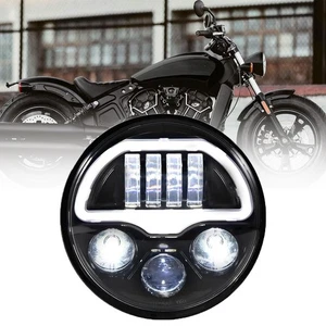 For Indian Scout Sixty 2016-2024 Bobber/ Rogue LED Headlight Assembly Hi-Low DRL - Picture 1 of 6