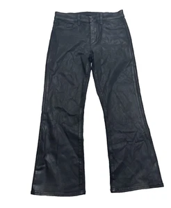 Joe's Jeans Women's 29 The Callie Bootcut High Rise Cropped Jeans Black Coated - Picture 1 of 10