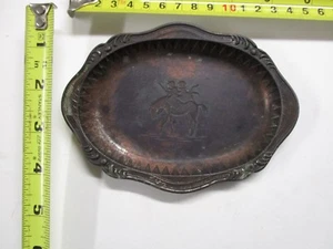 CENICERO DE METAL ANTIGUO - Imagen 1 de 4