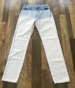 Wrangler Bleached Blue/White Western Straight Leg Jeans Women W30 L34 - Picture 1 of 16