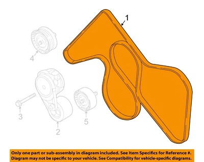 NISSAN OEM 16-19 TITAN XD correas de refrigeración poleas-cinturón serpentino 11720EZ40B Foto 1 de 2