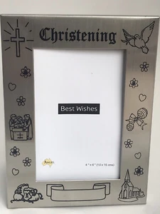 Christening Frame Metal - 4” x 6” 10cm x 15cm - Picture 1 of 2