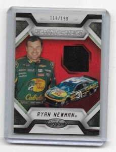 2018 Panini Certified Racing NASCAR Cup Swatches RED Ryan Newman 119/199