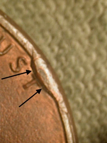 1983 P Very Nice CUD at K-2  Nice AU++ Lincoln Memorial Cent Error Cover