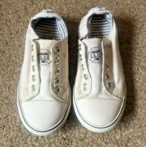 Girls White Slip On Trainers from Next Size 10 - Picture 1 of 4