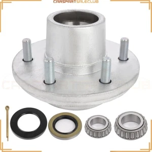 Bearings with trailer Galvanized hub 6 on 5.5 inch For 5200Lbs axle - Picture 1 of 6