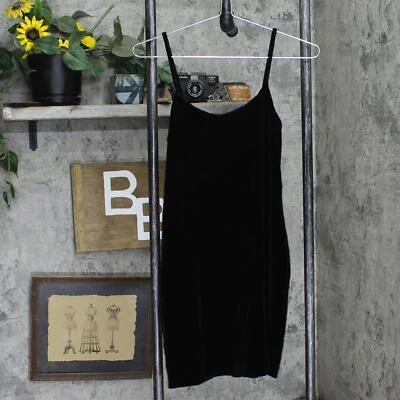 Roberta Womens Stretch Bodycon Velvet Mini Dress Black See Measurements - Image 1 of 4