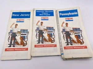 LOT of Vintage EXXON Road Maps 1975 New Jersey Delaware Maryland West Virginia  - Bild 1 von 3