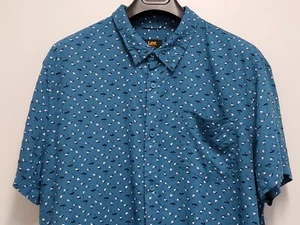 Lee Herren Hemd 2XL Knopfleiste Vogel Print Kurzarm Regular Fit Camp Viskose - Bild 1 von 15
