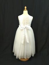 Flower girl dress for wedding white tulle skirt David's Bridal size 10