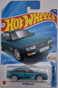 Hot Wheels 87 Audi Quattro Teal 2025 Factory Fresh 2/5 Long Card 016/250 - Picture 1 of 3