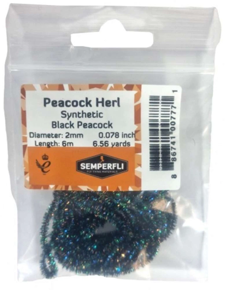 Semperfli® Synthetic Peacock Herl * 6M * NEU 2025 Lagerware * 1mm, 2mm & 4mm
