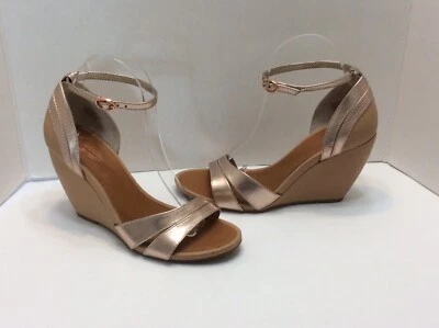 Sandalias SEYCHELLES Rosa Rosa Cuña Correa al Tobillo Zapatos Talla 7.5 Foto 1 de 4