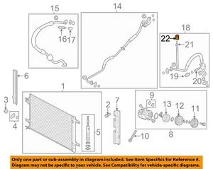 Condensador de aire acondicionado Ford OEM, líneas de compresor-tapa de válvula de presión F7RZ19D702AA - Imagen 1 de 2