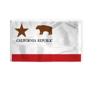 Ojales de bandera exterior vintage históricos de la República de California de 1846 de 3x5 pies - Imagen 1 de 1