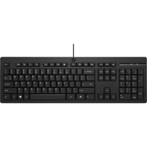 HP 125 USB Wired Keyboard Black Full Size Plug & Play M27881-001 266C9AA#ABA - Picture 1 of 2