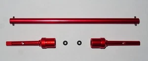 Aluminium Prop Shaft /Drive Shaft + Input Shafts Tamiya TT02 TT02B Red UK SELLER - Picture 1 of 13