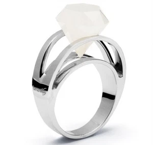 ANELLO DONNA Brosway Diamond DI08B acciaio giada bianca donna misura 16 list.62 - Foto 1 di 1