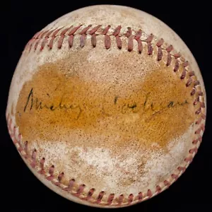 Exceedingly Rare Mickey Cochrane Single Signed Baseball HOF JSA LOA - Picture 1 of 7