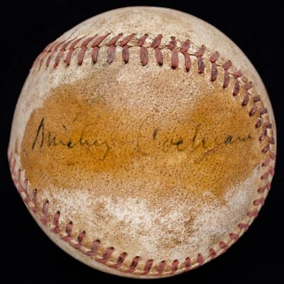 Exceedingly Rare Mickey Cochrane Single Signed Baseball HOF JSA LOA - Image 1 of 4