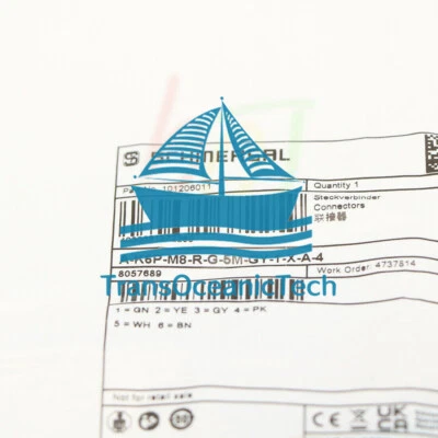 1Pcs New Schmersal A-K6P-M8-R-G-5M-GY-1-X-A-4 cable 101206011 Us - Image 1 of 4