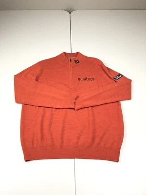Footjoy Titelist 1/2 Zip Merino Wool Sweater size S Mens Orange - Image 1 of 4