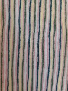 Sewing Fabric Moda Sandy Gervais Pastel Wavy PinStripe Yellow Pink 1yx45" Cotton - Picture 1 of 6
