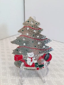 6 Christmas Tree Coasters Wm A Rogers Silver Plate Japan 1990 Holiday Collection - Picture 1 of 12