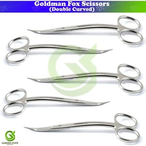 5 Pezzi Goldman Fox-Forbice Affilatura Super Taglio Doppia Curva - Foto 1 di 3