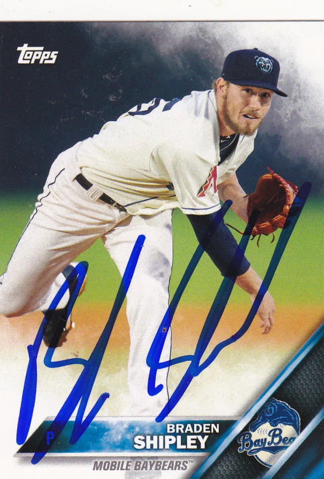 TARJETA DEBUT PROFESIONAL FIRMADA POR BRADEN SHIPLEY MOBILE BAY BEARS TOPPS ARIZONA DIAMONDBACKS Foto 1 de 1
