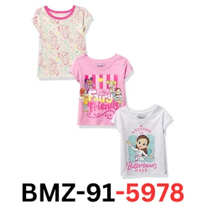 Butterbean Café girls Toddler Short Sleeve T-shirt Bundle 3 Pack Tees T-Shirt 4T - Picture 1 of 4