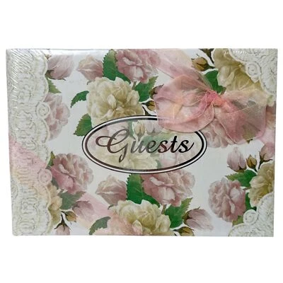 LADY JAYNE Guest Book Pink Roses Romantic Floral Party Shower Wedding NWT - Image 1 of 4