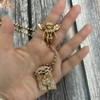 Ожерелье из нержавеющей стали 316 Pave с четками 30 дюймов срок службы без потускнения - Изображение 1 из 4