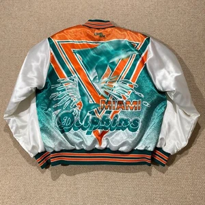 VINTAGE Chalk Line Miami Dolphins Jacke Herren XL 90s NFL Fanimation 80s 90s USA - Bild 1 von 19
