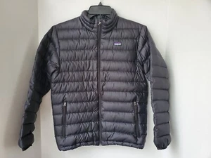 Patagonia Kids Youth Large Sz 12 Black Down Puffer Coat Jacket - Picture 1 of 8