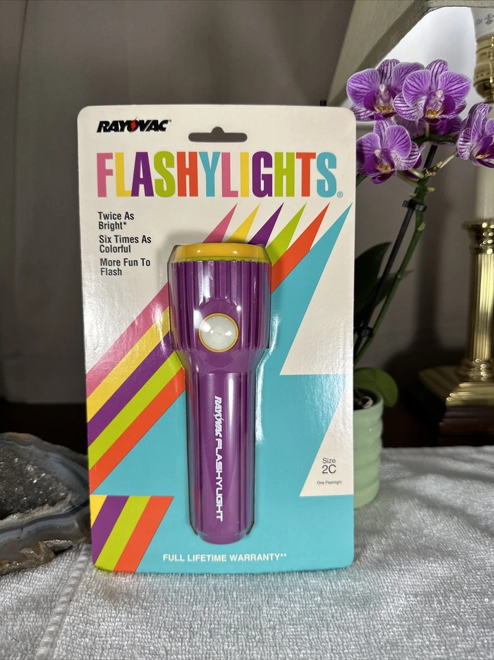De colección DEADSTOCK Nuevo RAYOVAC Luces Intermitentes Linterna Colorida 2C FL2C Foto 1 de 4