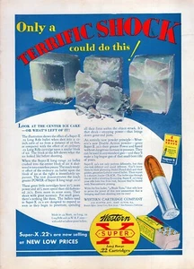 1932 Western Super X Rifle Bullets Ammo Original Print Ad - Picture 1 of 1