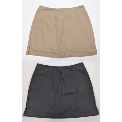 Juego de 2 minifalda Sahalie para mujer gris oscuro y beige talla 2 Foto 1 de 4
