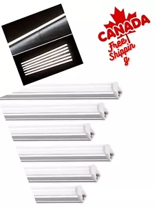 Integrated Single Fixture Under Cabinet Light LED T5 4FT 2200lm 6500K 20W 6 Pack - Picture 1 of 9