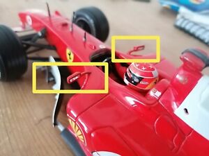 1:18 scale Replacement Mirrors Ferrari F2004 Schumacher barrichello Hotwheels x2