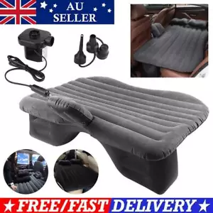 Inflatable Car Back Seat Mattress Portable Camping Travel Air Bed +Electric Pump - Picture 1 of 12