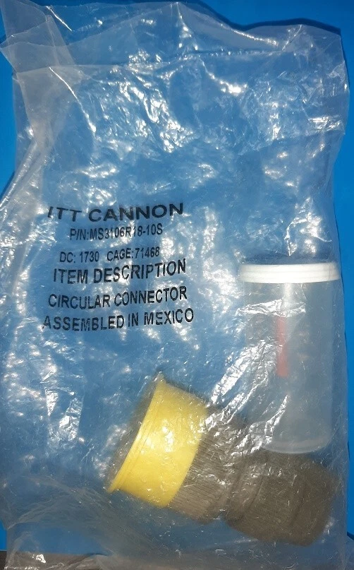 ITT CANNON  MS3106R18-10S  4 SOCKET CIRCULAR CONNECTOR - Image 1 of 1
