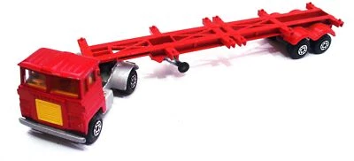 Matchbox LESNEY Red Scammell Tractor & K-17 Trailer 1973 Made In England USED - Image 1 of 4