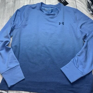 Under Armour Women’s Medium Blue Ombré French Terry Sweatshirt Soft NEW - Picture 1 of 2